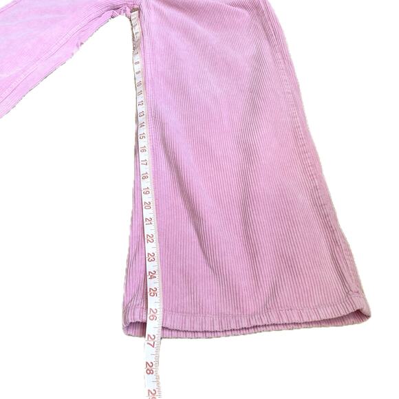 BDG URBAN OUTFITTERS Corduroy High & Wide Leg Pants 26 Pink Y2K Baddie Skater - Picture 10 of 10